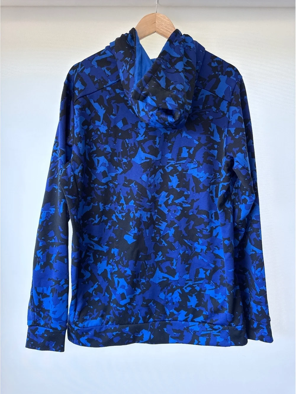 Nike Therma Fit Blue Camo Hoodie Mens XL Pullover Training Sweatshirt